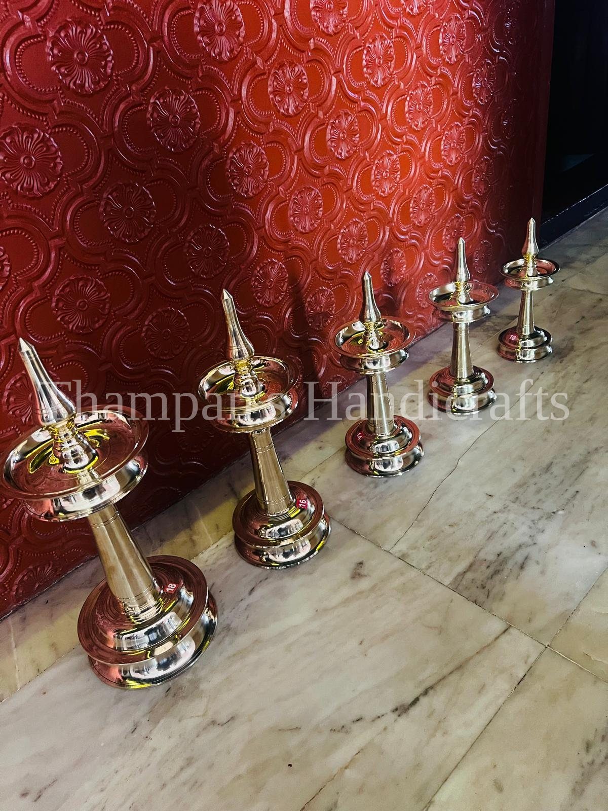 Brass nila vilakku from Mannar